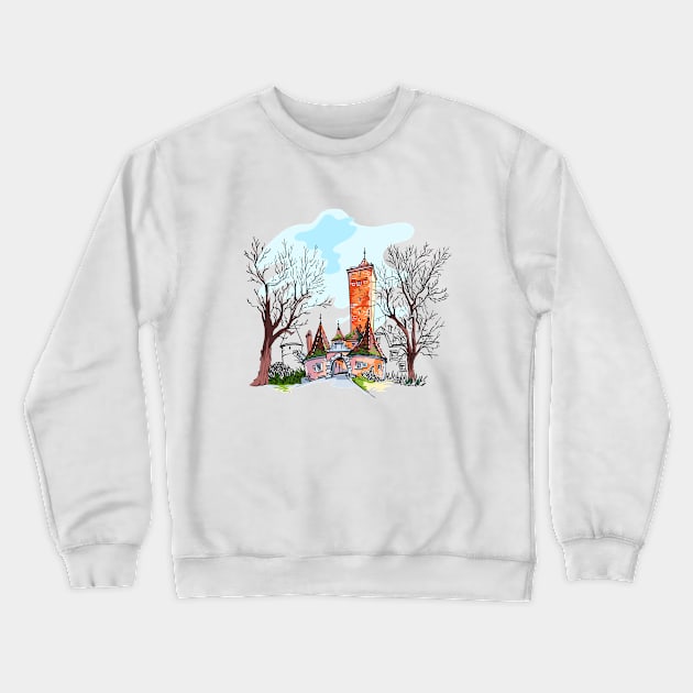 Copy of Rothenburg ob der Tauber, Bavaria Crewneck Sweatshirt by kavalenkava